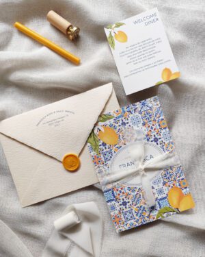 Faire-part de mariage Milano inspiré de l’Italie, esprit Dolce Vita