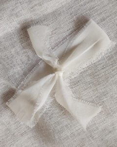 ruban mousseline de soie ivoire