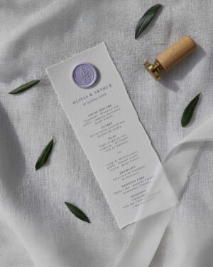 Ementa de casamento coleção Provença