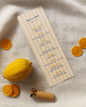menu dolce vita rayures